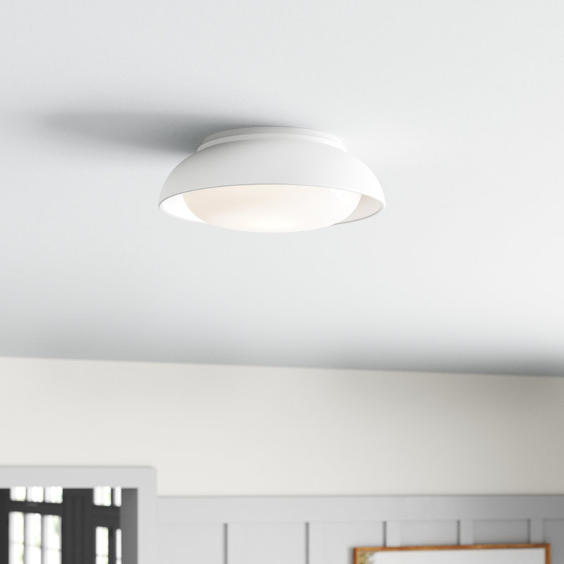 Plafonnier encastré à DEL - 15 po, Blanc sable, H 4,63 po x l 12 po x P 12 po