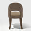 Chaises de salle à manger rembourrées en tissu moderne avec dossier haut incurvé et pieds en bois massif-1696384125-1703735408