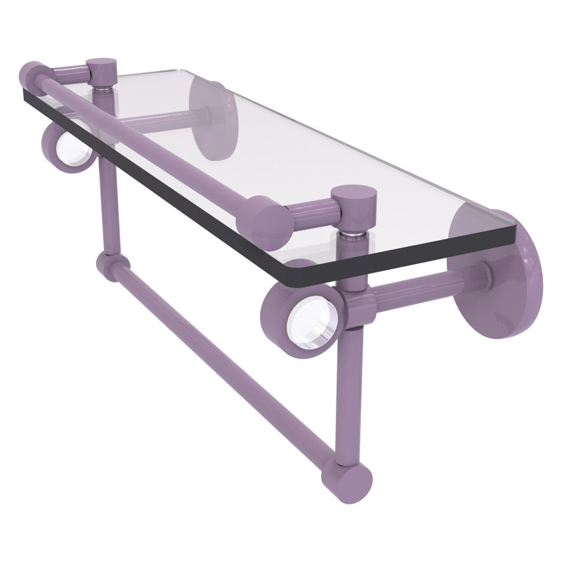 Tablette flottante avec barre à serviettes Clearview, H 6,7 po x l 16 po x P 5,8 po, Lavande
