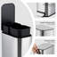 Poubelle de salle de bain avec couvercle à fermeture douce, petite poubelle de cuisine en acier inoxydable de 2 gallons avec seau intérieur amovible, argent-123681564