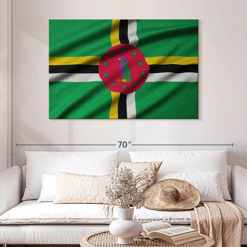 Borges Sports Cloth Dominica Flag, 32" H x 48" W