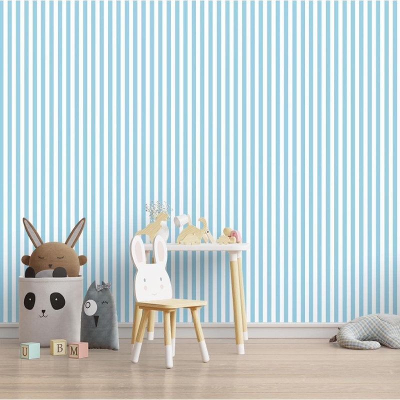 Superfresco Blue Stripe Paste The Wall Wallpaper 100052