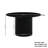  Henriet 5-Piece Round Dining Set, Pedestal Dining Table With 4 Stylish Chairs, Black