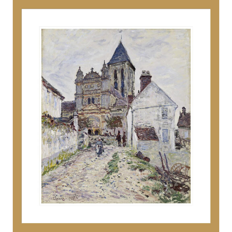 «The Church at Vétheuil» par Claude Monet, impression giclée encadrée, 26.4" H x 23.5" W