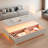 Modern Rectangular Coffee Table With Led Lights, 2 Drawers And Open Storage Shelf-544163487