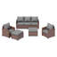 Ensemble de conversation pour patio avec coussins 7 personnes Mecayla -1427477741