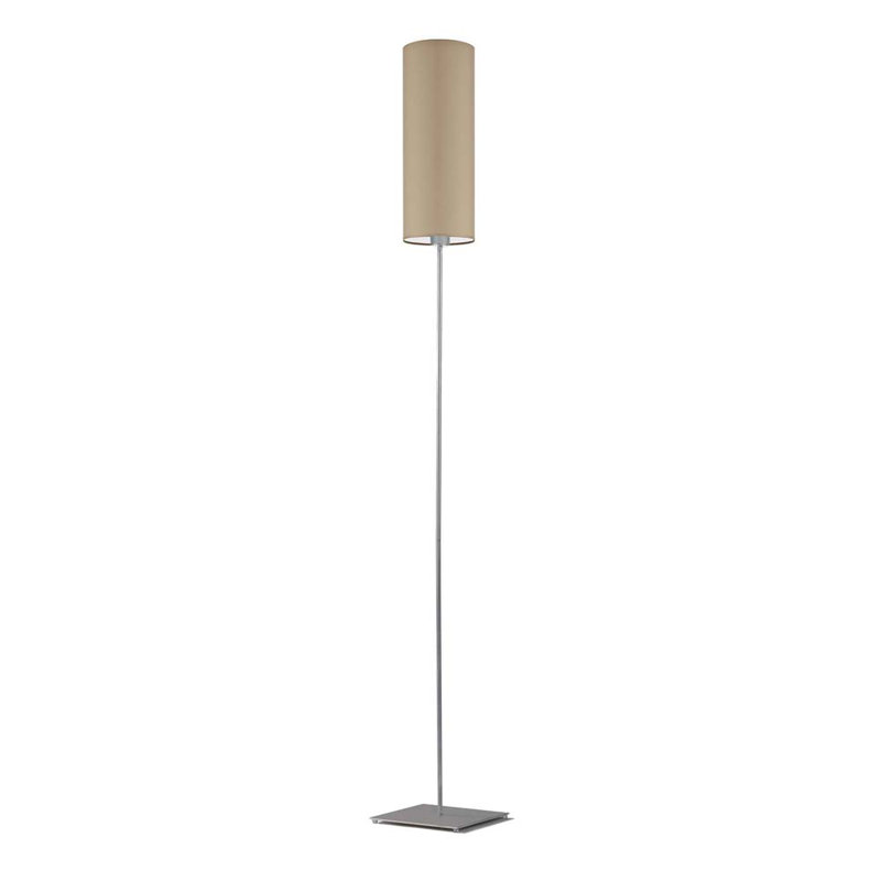 Florencja 165cm Traditional Floor Lamp, Beige, Brushed Steel