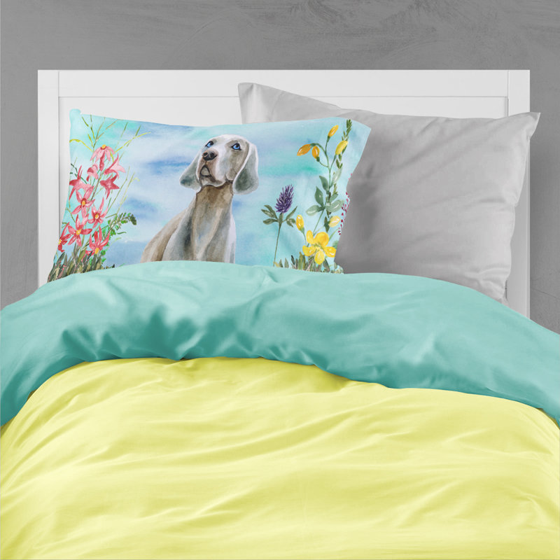 Taie d’oreiller spring, Weimaraner