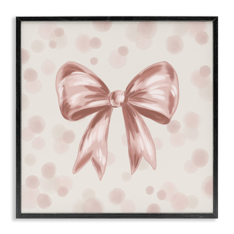 «Sweetest Bow on Dots», estampe numérique, design par Kristen Dalpiaz, H 24 po x l 24 po, Giclée encadrée noir minuit