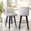 Tabourets de bar modernes pivotants à 360 °, tabourets de comptoir rembourrés avec dossier, chaises d'îlot de cuisine pour la salle à manger, le bar et le comptoir (ensemble de 4)-1991224961-1991224962