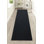 Sariah Custom Size Washable Anti Slip Low Profile Loop Pile Solid Black Design Runner Rug Carpet