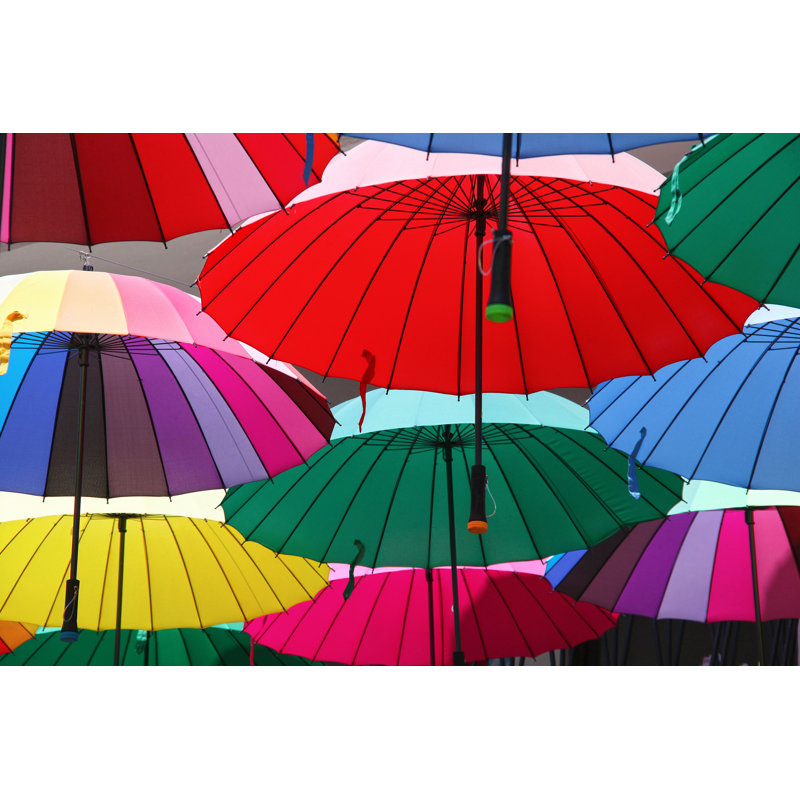 Coloured Umbrellas - Photographie sur toile tendue, H 20 po x l 30 po
