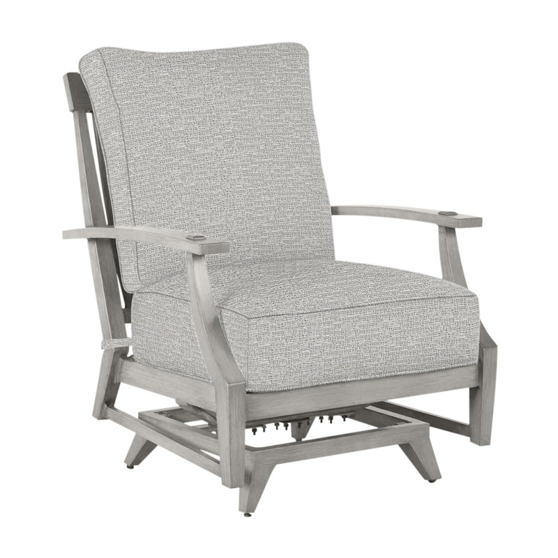 Croquet Patio Chair with Cushions, Welt, Oyster, Tweed Toffee