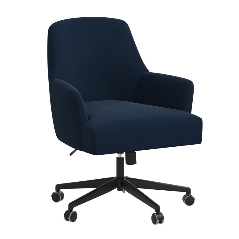 Chaise de travail Wiese, Velours performance encre classique, polyester