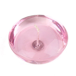 Bougie flottante à gel transparente sans parfum, Rose clair, Ensemble de 6