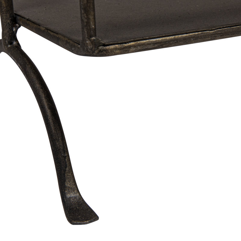Clarinda Decorative Metal 2 Tier Tray with Handle