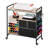 Rolling Craft Cart and Storage Table with 20 Vinyl Roll Holders 3 Drawers Black