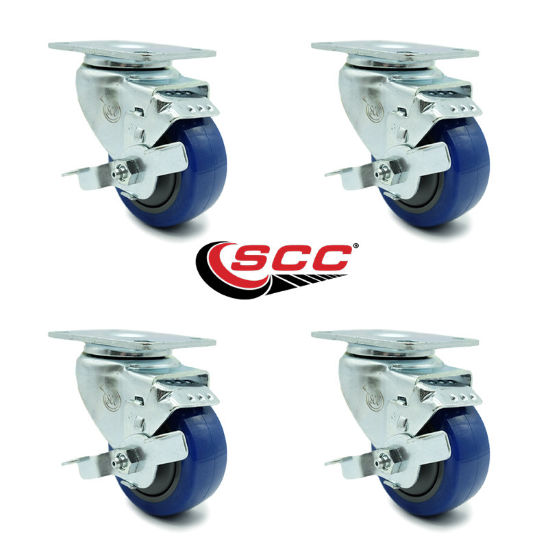 Polyurethane Caster, Blue