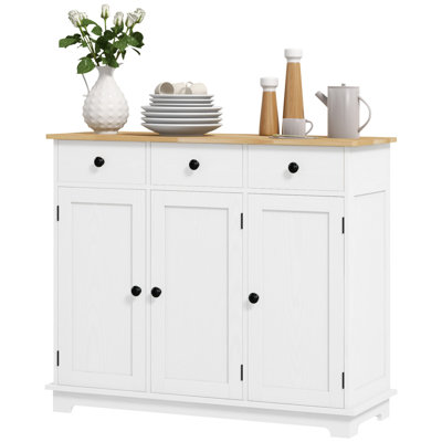 Buffet, armoire de rangement de cuisine, armoire à café avec tiroirs et tablette réglable