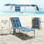 Chaise longue pliante avec trou pour le visage et table d'appoint Gaeden