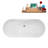 66" Streamline Soaking Freestanding Tub and Tray With Internal Drain-101310177