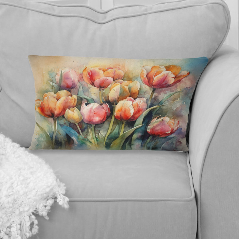 Coussin Orange Serenade Of Tulips