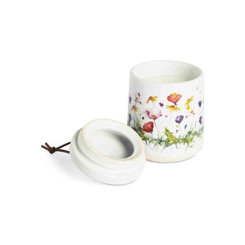 Wildflowers Candle With Lid - 7.5Oz