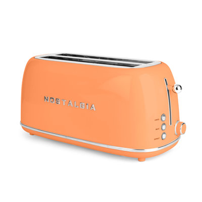 Classic Retro 4- Slice Toaster, Orange