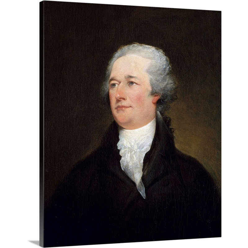 « Alexander Hamilton » par John Trumbull-impression, Toile tendue, H 45 po x l 36 po x P 1,25 po