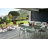 Luxembourg Rectangular Metal Outdoor Dining Table With Umbrella Hole , in. W in. D-86001427-86001431