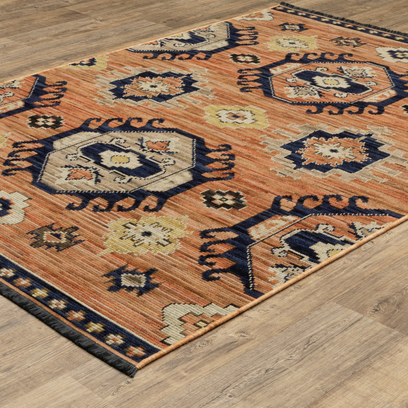 Tapis en laine Tacie Tribal Medallion, Rectangle 7 pi 10 po x 10 pi 10 po