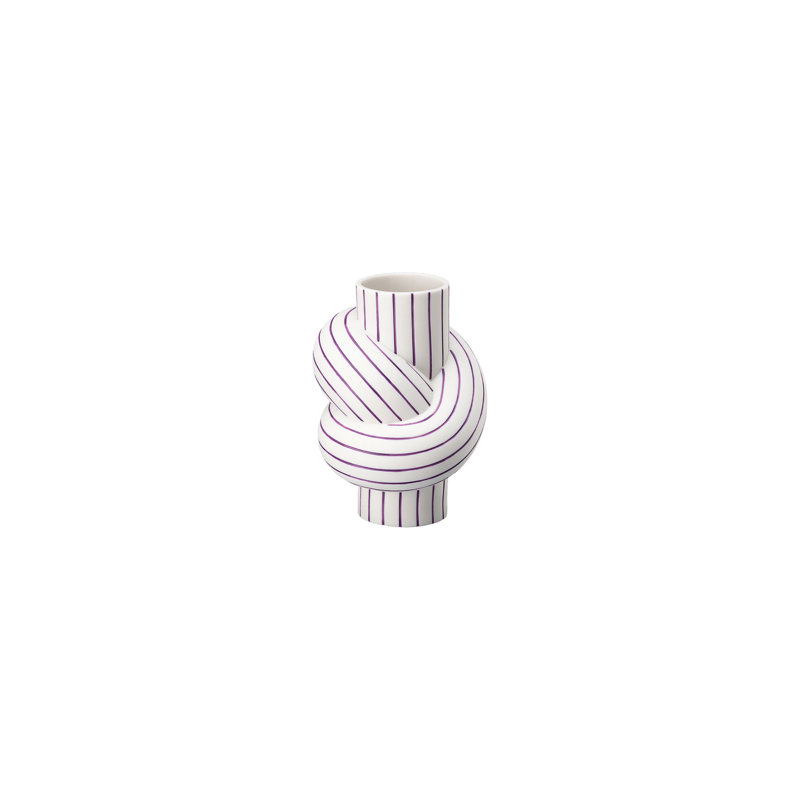Node Porcelain China Table Vase, Plum