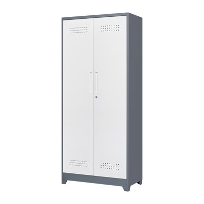 Metal Lockers, Cleaning Tool Cabinets With Locking Doors, High Broom Tool Storage Cabinets, Adjustable Shelves, Large Cabinets For Kitchens, Offices, Shops.(72 Inches)