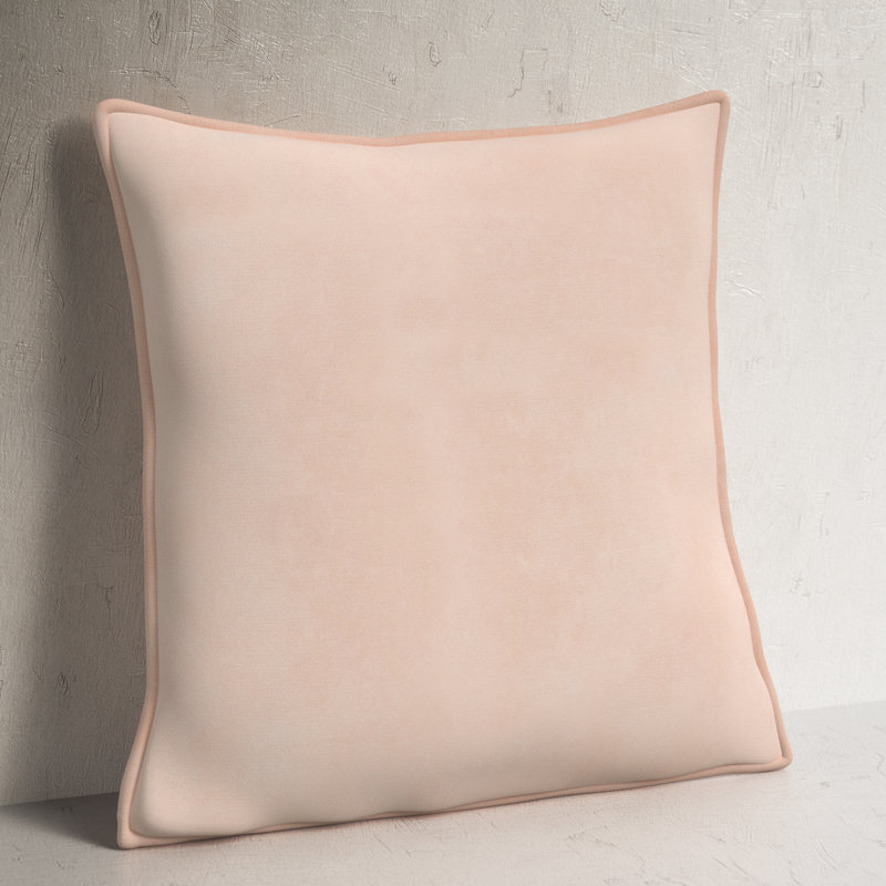 Norwin Cotton Reversible Pillow Cover, 18" x 18", Peach