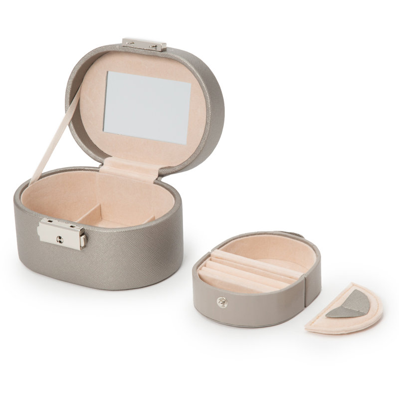 Mini boîte à bijoux ovale, Gris