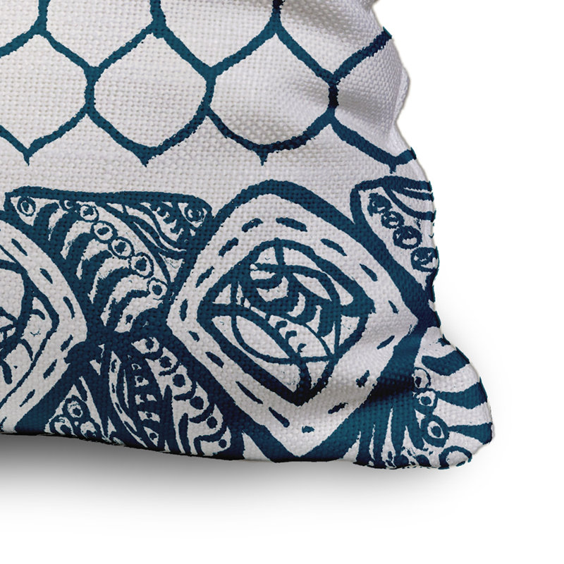 Housse de coussin carrée extérieure/insert, Sarcelle, 18" x 18"