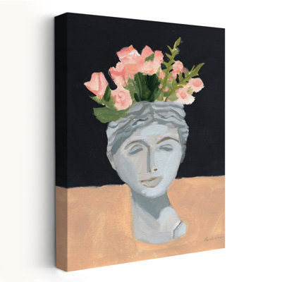 Roses - Bouquet noir buste brun
