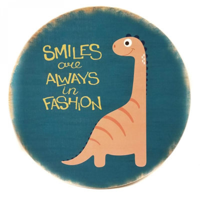 Smiles Are Always In Fashion Dinosaur Plaque