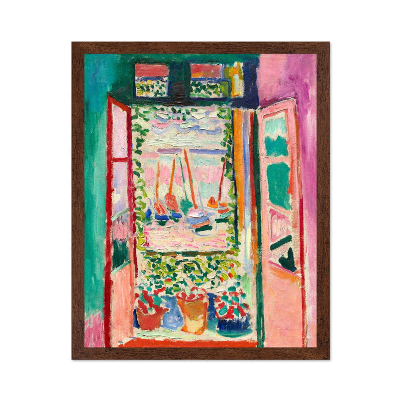 Henri Matisse - La fenêtre ouverte, Affiche, H 12 po x l 16 po, Encadrement brun