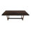 Double Pedestal Rectangular Table, Brown