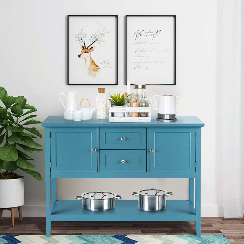 Kemble 117cm Console Table, Blue