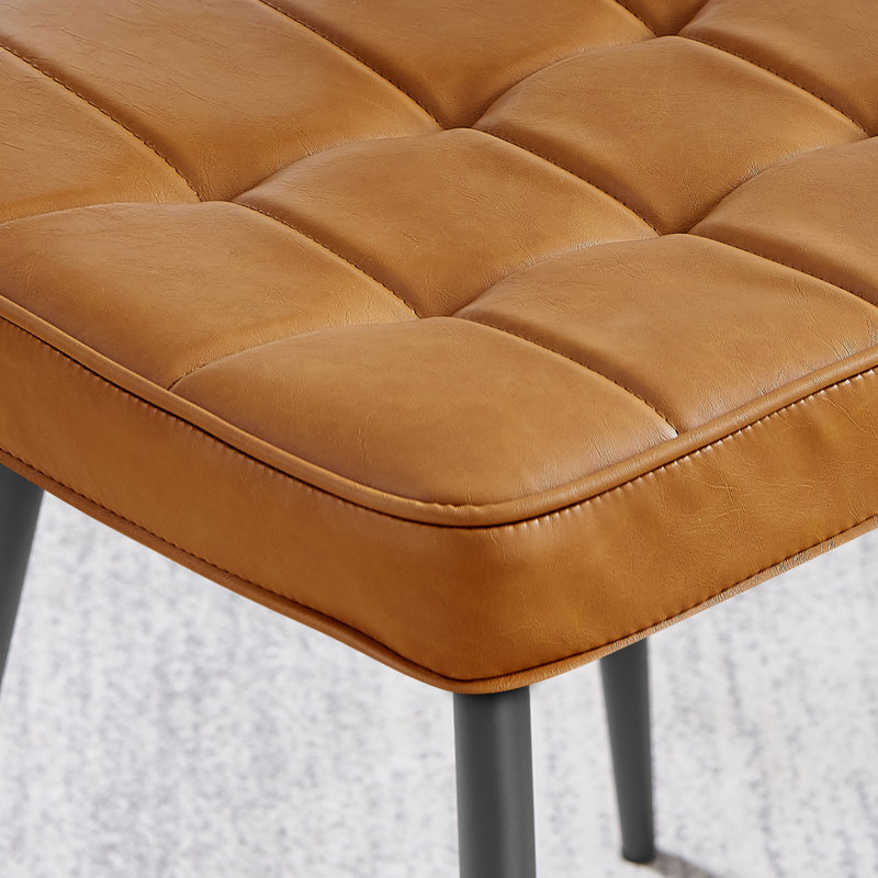 Adaline Dining Chair - Luxury Faux Leather Upholstered Mid Century Design