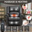 Fauteuil inclinable électrique Power Massage à double massage thermique, similicuir-570857074