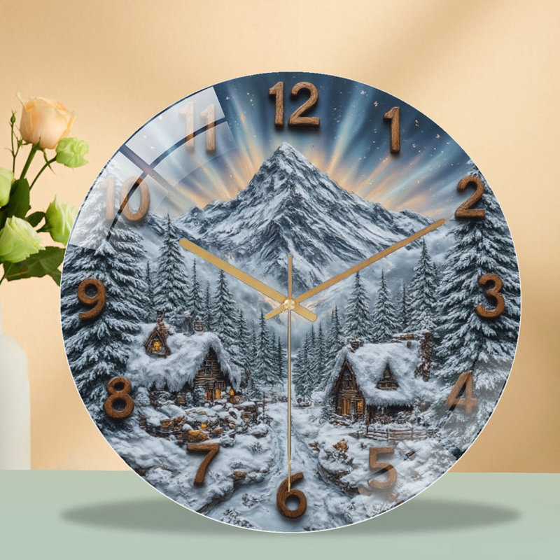 Horloge murale en verre 12 po
