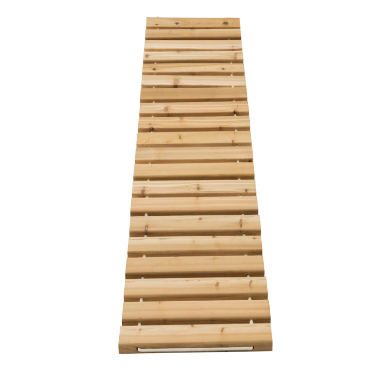 Passerelle roulante en cèdre rouge 2 pi x 10 pi, 24" W x 120" D