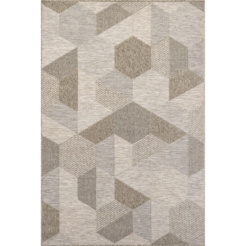 Imogene Geometric Indoor/Outdoor Area Rug, Rectangle 5'3" x 7'7"