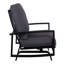 Chaise berçante d'extérieur en métal avec coussins