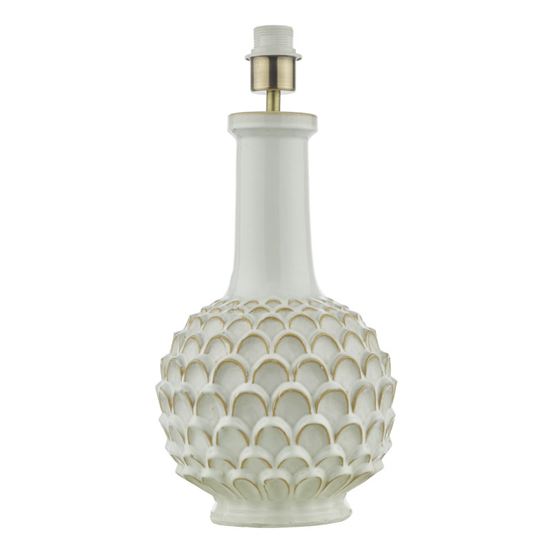 Edlyn Table Lamp Reactive Glaze Base Only, White