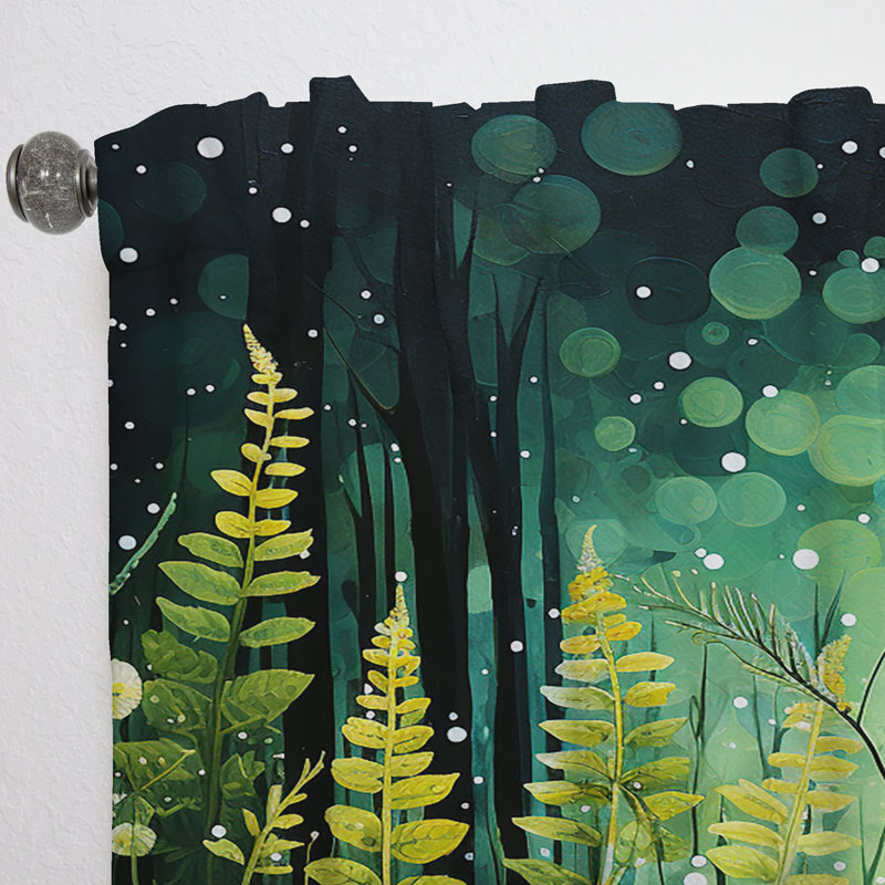 Rideau à motif floral obscurcissant de couleur unie - 1 panneau, L 52 po x L 63 po