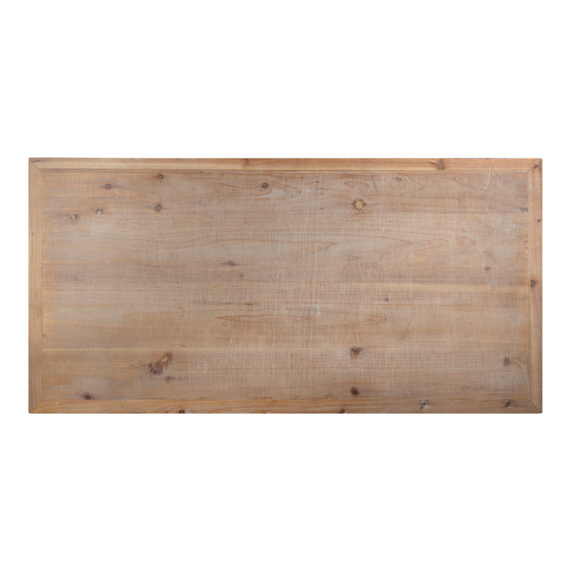 Bureau en bois massif Milne, Brun / blanc, H 30 po x l 47,25 po x P 24 po